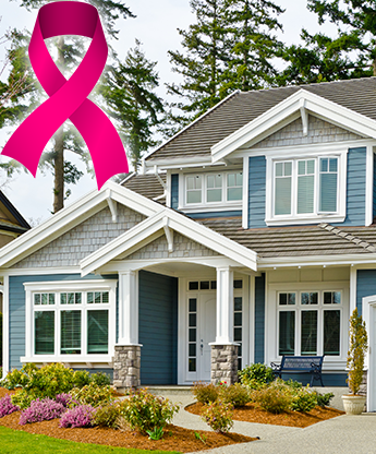 Home Exterior and Cancer Ribbon, Customer Referral Program, Galt, CA